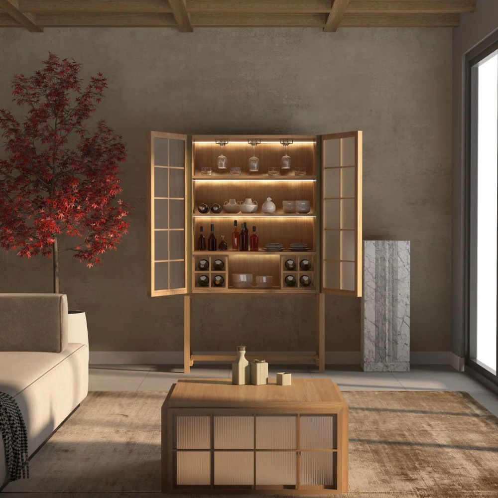 1-272-1.jpg Wooden Artistic Antique Mango Wood Bar Cabinet - Image 1
