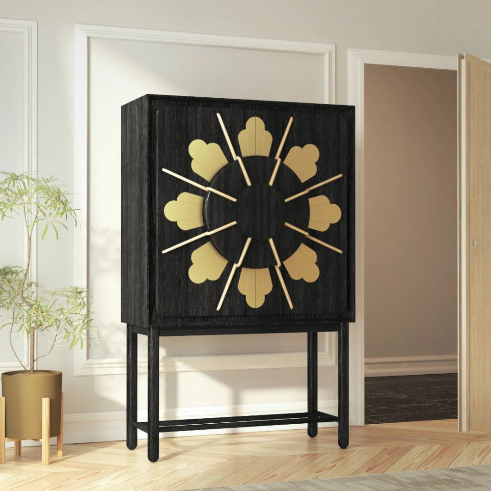 1-275-1.jpg Wooden Artistic Modern Mango Wood Bar Cabinet - Image 1