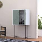 Wooden Artistic Indian Handmade Mango Wood Bar Cabinet