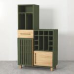 Wooden Artistic Mango Wood Bar Cabinet - Image 7