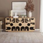Antique Wooden Artistic Mango Wood In Sideboard