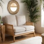 Handcrafted Modern 2-Seater Cane Sofa
