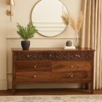 Handcrafted Sheesham Wood Dresser for Living Room