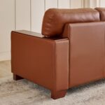 Half Leather 2-Seater Sofa - Image 7