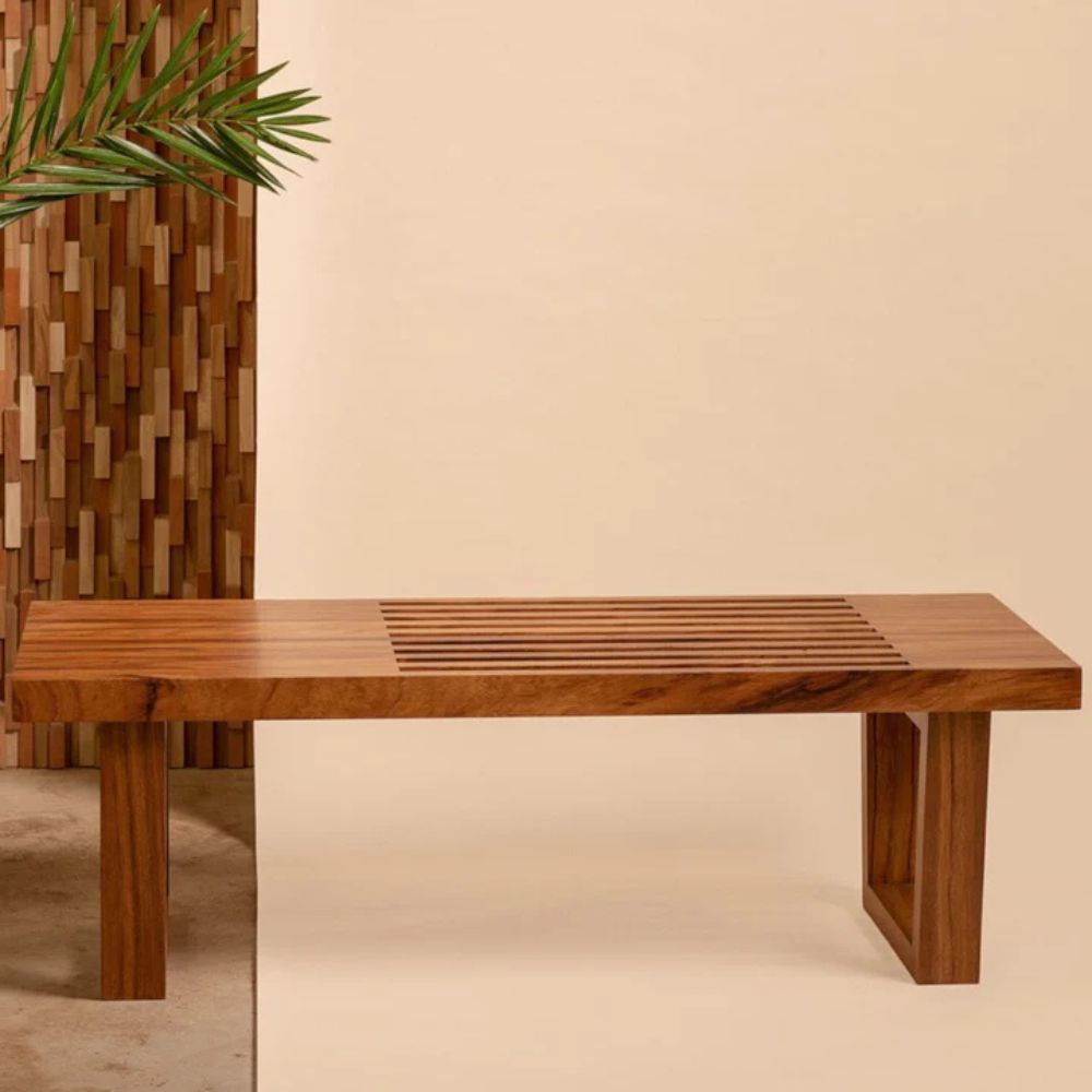 1-35-2.jpg Wooden Solid Teak Wood Bench - Image 1