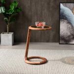 New Design End Table With Glass Top