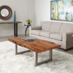 Edge coffee table with steel legs