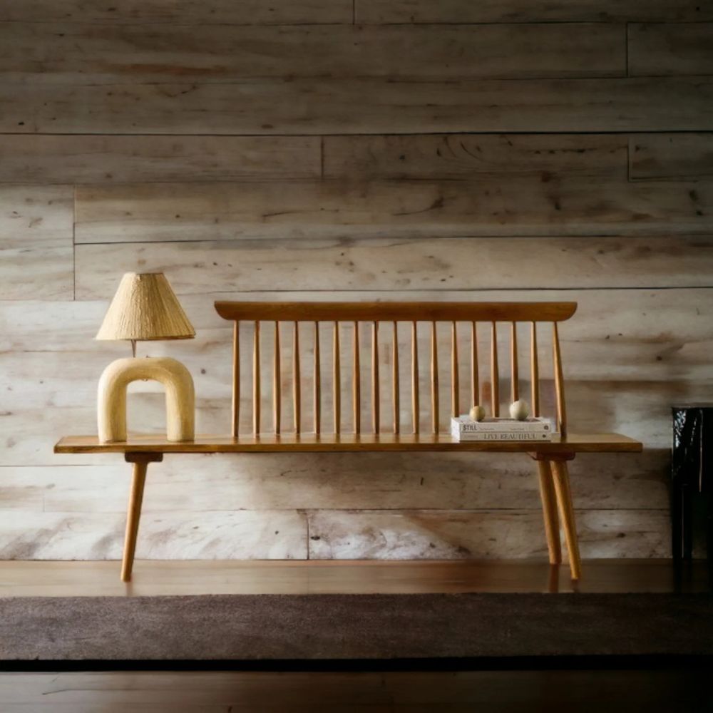 1-36-2.jpg Wooden Solid Teak Wood Bench - Image 1