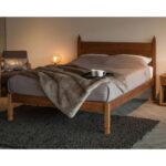Wooden Artistic Daiki Walnut Wood Bed