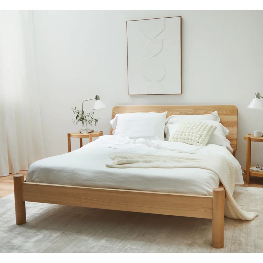 1-371.jpg White Oak Bed - Image 1