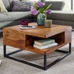 Handmade Coffee Table With Metal Leg - Image 2