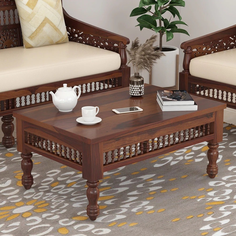 1-4-10.jpg Wooden Handcrafted Sheesham Wood Coffee Table Furniture - Image 1