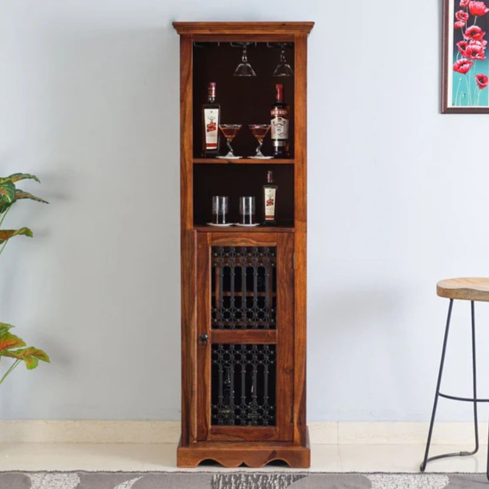 1-4-2.jpg Wooden Mango Wood Bar Cabinet - Image 1