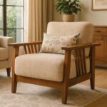 Mango Wood  1 Seater Sofa In Provincial Finish - Image 4