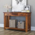 Solid wood console table