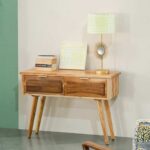 Solid wood console table