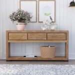 Solid wood console table