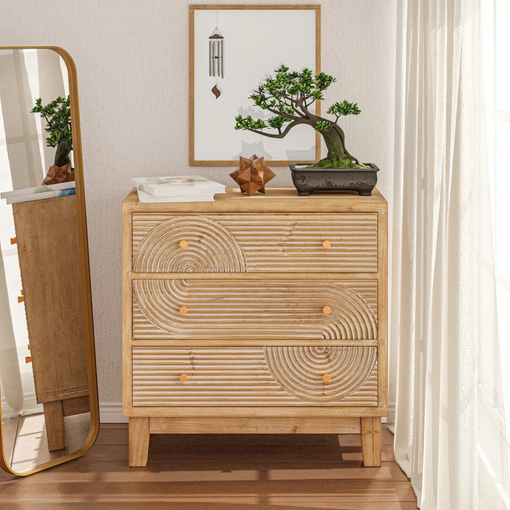 1-422.jpg Handcrafted Modern Three Door Sideboard - Image 1