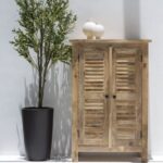 Marcella Rustic Mango Wood Slatted Cabinet (3 Sizes)