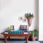 Wooden Artistic Seater Ikat Bench