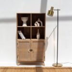 Indian Rattan Door Display Cabinet
