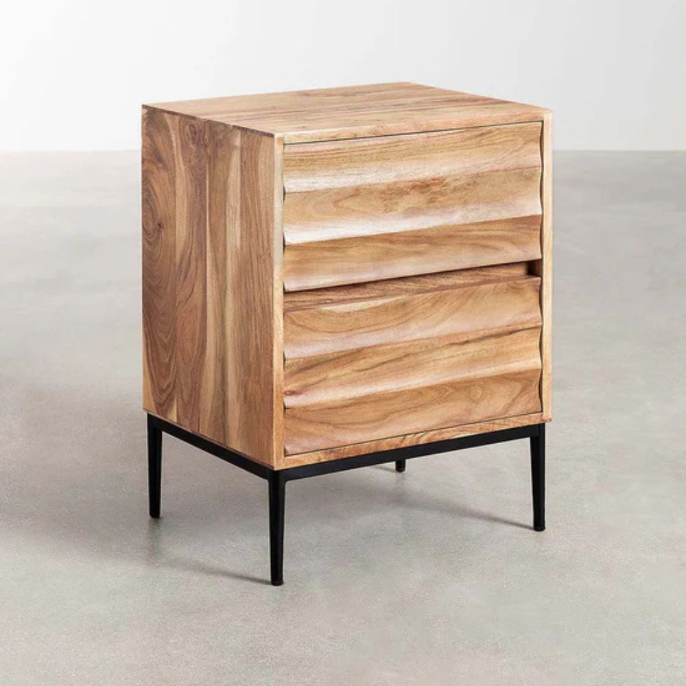 1-446.jpg Wooden Bedside Table in Acacia Solid Wood - Image 1
