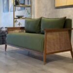 Cane & Wooden Sofa Cum Bed
