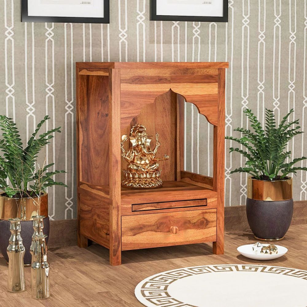 1-45-3.jpg Wooden Handmade Bhakti Home Temple - Image 1
