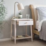 Handcrafted Wooden Bedside Table Natural Mango Finish - Image 3