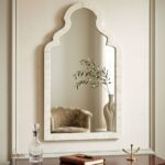 Bone Inlay Mirror Frame Wall Decorative Wooden Vanity Mirror Luxury Home Decor