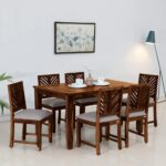 Handcrafted Sheesham Wooden 6 Seater Dining Set