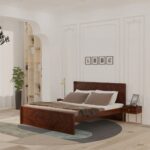 Wooden Artistic Solid Wood King Bed