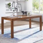 Handcrafted Solid Sheesham Wood Dining Table