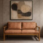 Wooden 2 Seater Sofa