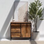 Industrial 3 Drawers & 1 Doors Sideboard