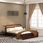 Wooden Artistic Handcrafted Cane King Size Bed