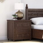 Handcrafted Curved Bedside Table