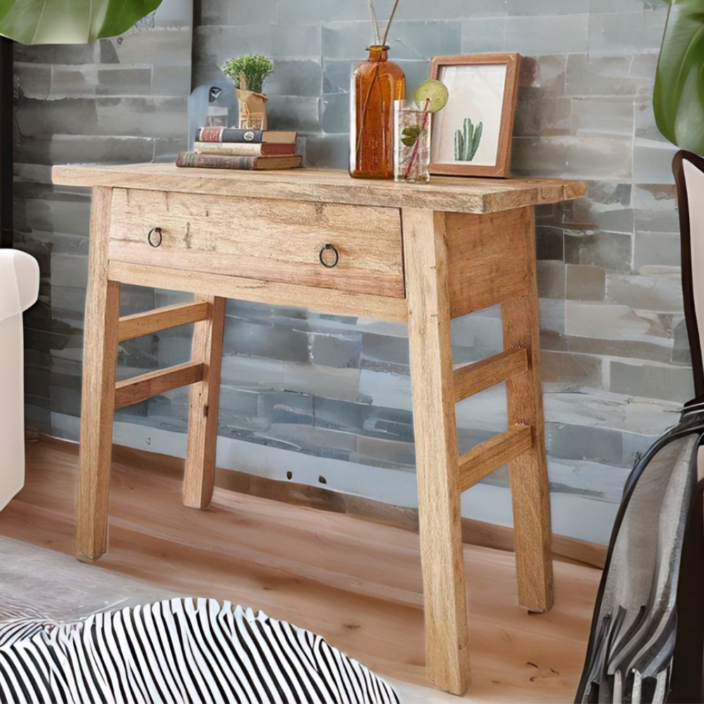 1-6-4.jpg Handcrafted Natural Console Table - Image 1