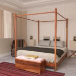 Wooden Artistic Handcrafted Poster Bed