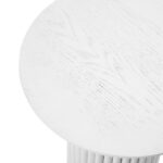 Maru Oak Round Side Table, Washed White - Image 8
