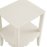 Henley Scalloped Edge Side Table, Light Sand - Image 7