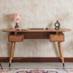 Modern Mango Wood Two Drawer Study Table