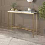 Modern Iron & White Marble Console Table