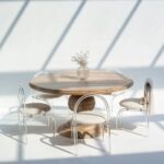 Giselle Wood Dining Table with Hourglass Leg
