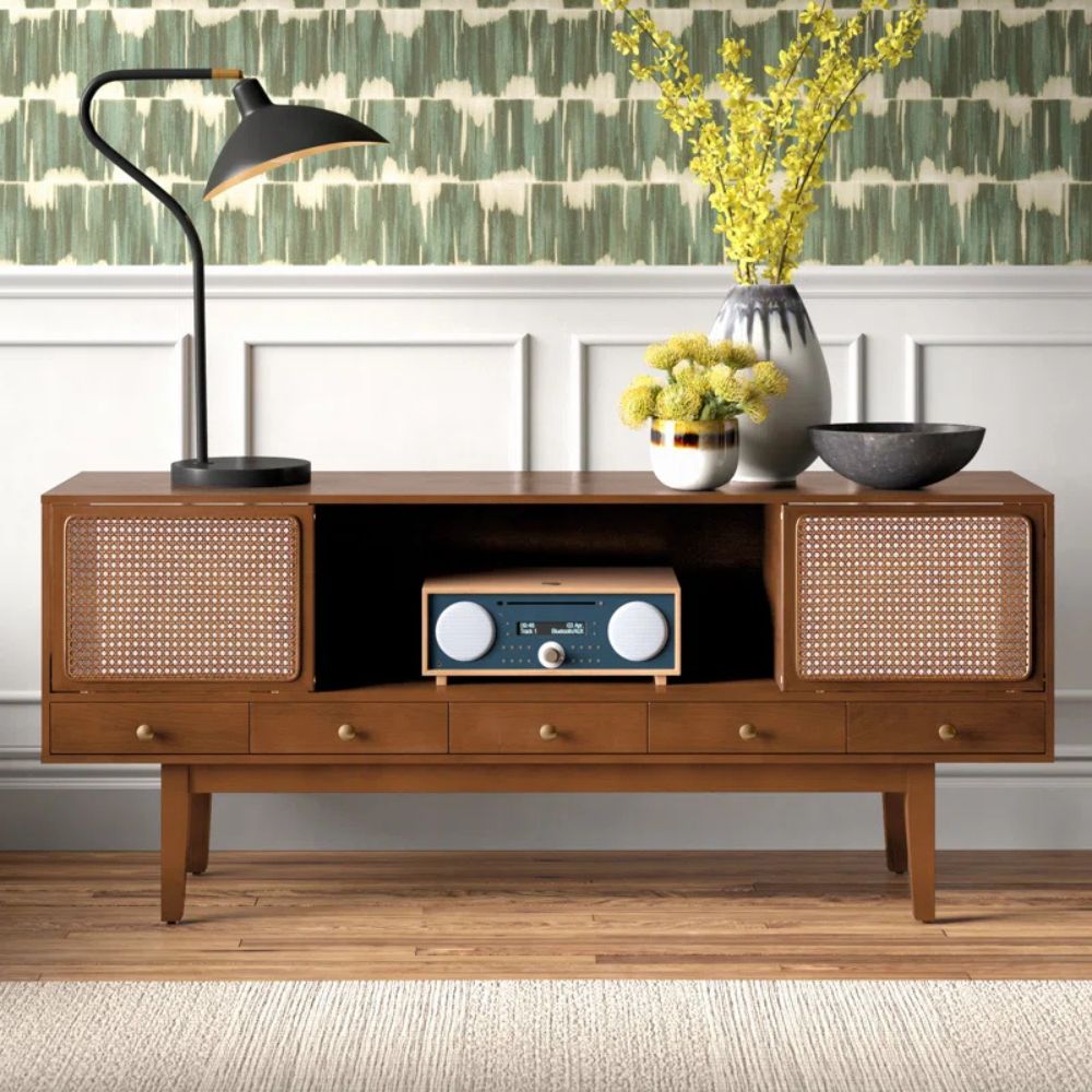 1-79-2.jpg Wooden Antique TV Unit with Drawer Furniture - Image 1
