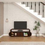 Antique Walnut Handmade Classic Wooden Multi-Storage TV Stand