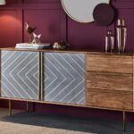 Solid Wood Sideboard 2 Door & 3 Drawer Furniture