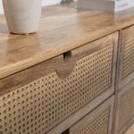 Vienna Six Drawers Rattan Sideboard - Image 6