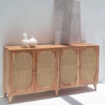 Naevia Rattan Doors Acacia Wood Sideboard