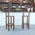 Wooden Unique Long Heighted Wooden Handmade Bar Chair